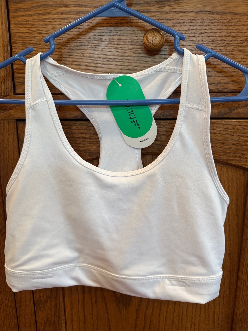 bcg White Racerback Sports Bra